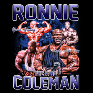 Mens Tee - Ronnie Coleman Graphic Blue Design