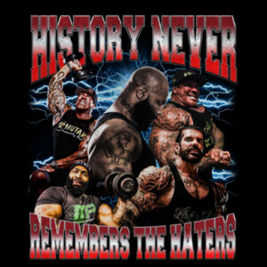 Mens Oversized Heavy Longsleeve - History Never Remembers The Haters  Design