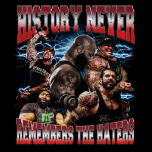 Mens Oversized Heavy Weight Tee - History Never Remembers The Haters  Design