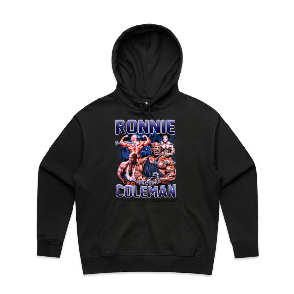 Womens Oversized Heavy Hood - Ronnie Coleman Graphic Blue Thumbnail