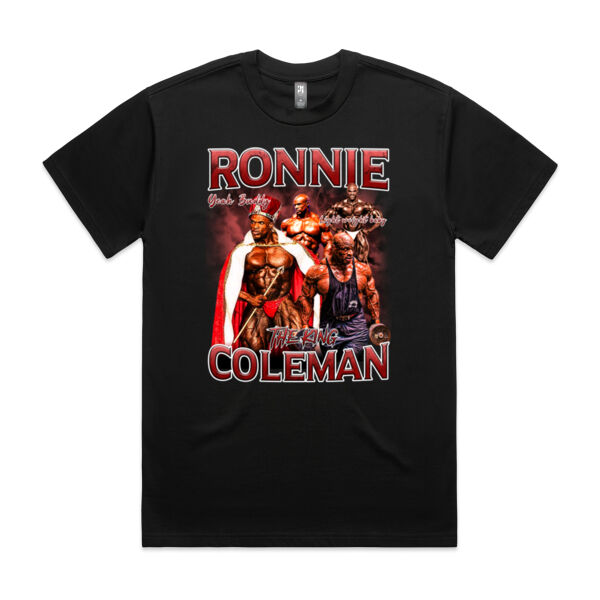 Mens Oversized Heavy Weight Tee - Ronnie Coleman Graphic Red Thumbnail