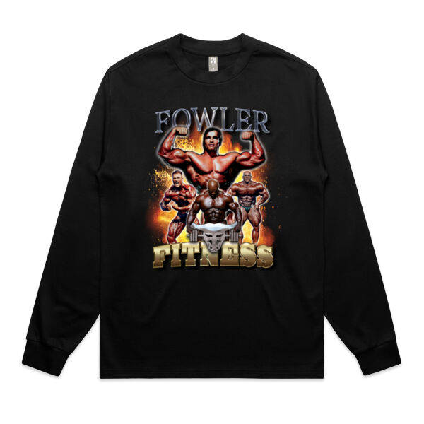 Mens Oversized Heavy Weight Longsleeve - Fowler Fitness Graphic  Thumbnail