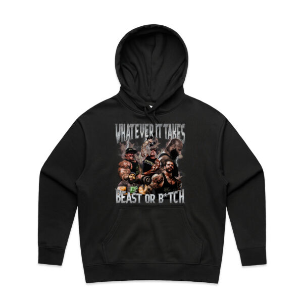 Womens Oversized Heavy Weight Hood - What Ever it Takes Beast or B*tch Thumbnail