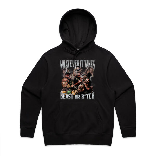Mens Oversized Heavy Weight Hood - What Ever it Takes Beast or B*tch Thumbnail