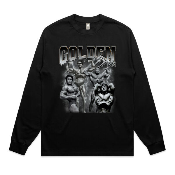 Mens Oversized Heavy Weight Longsleeve -B & W Golden Era  Thumbnail